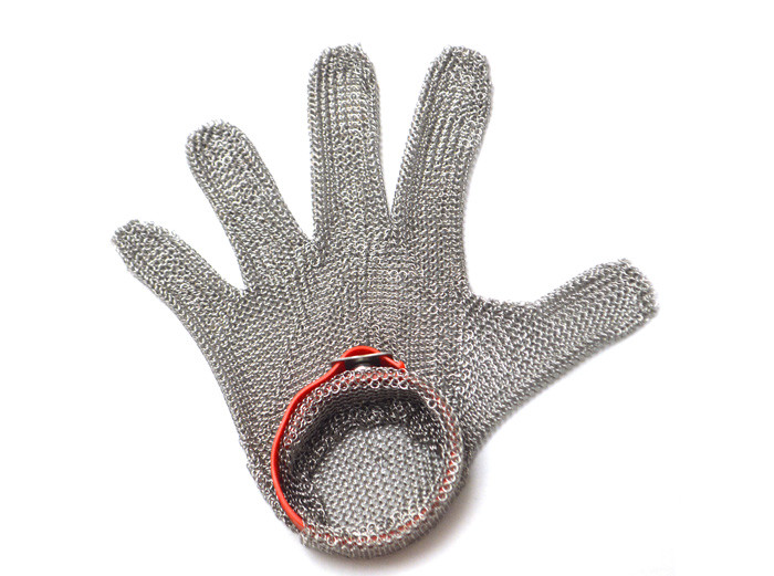 Рукавичка кольчужна M, червоний ремінь FoREST, фото 1