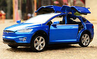 Коллекционный автомобиль Tesla Model X 90 (синий)