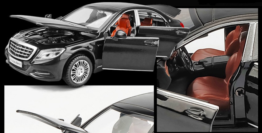 Коллекционная машинка Mercedes Benz S600 (черная) - фото 8 - id-p724534119