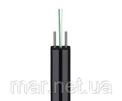 Кабель оптичний FTTH001-SM-01,1 волокно,діелектрик, два зміцнюючі FRP елемента,LSZH, бухта 1000м