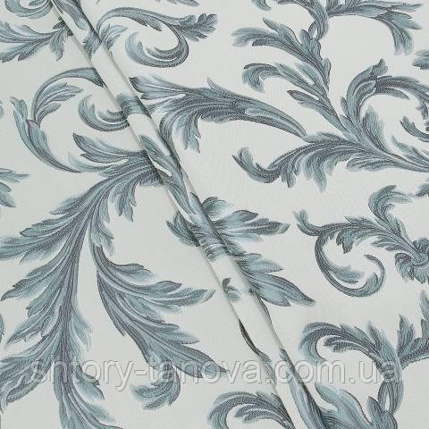 Портьєра, квітковий принт бірюза, фото 1