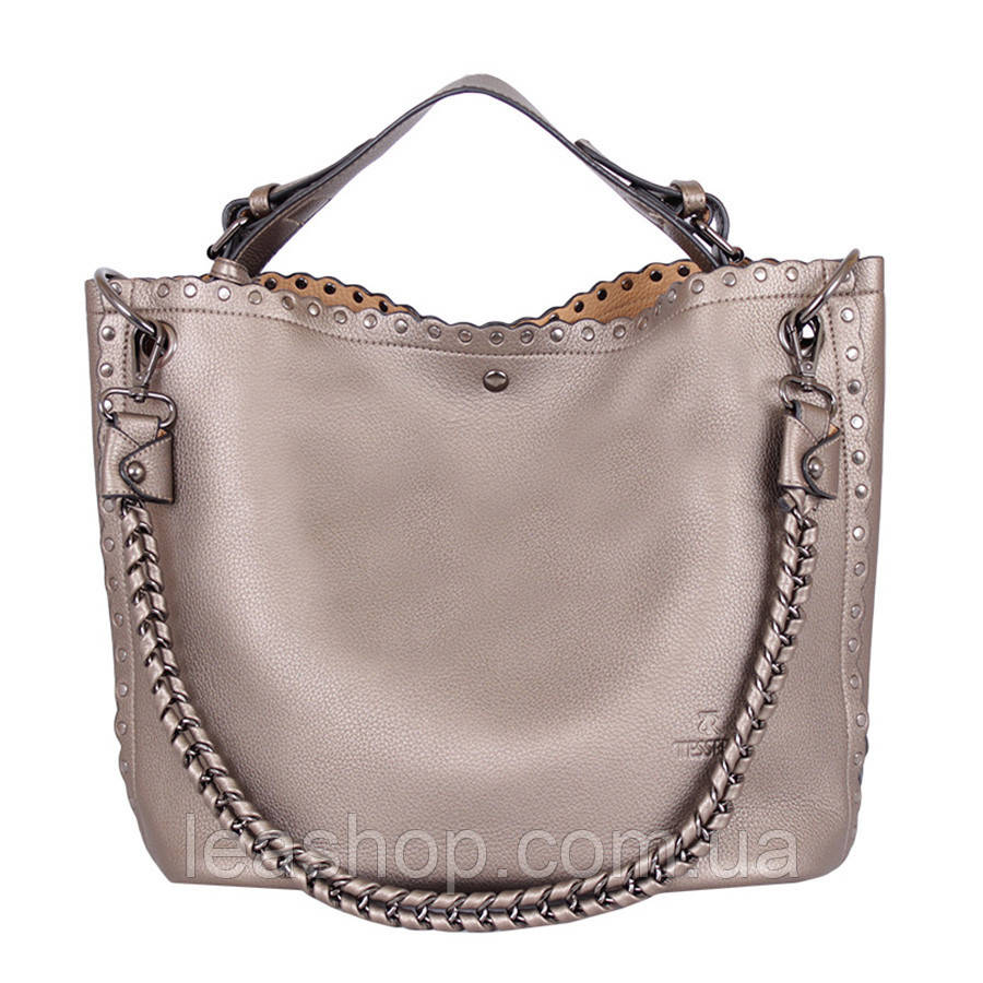 Сумка бронзовая с тремя съемными ручками, фото 1