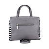 Сумка серая с черно-белыми вставками, фото 3