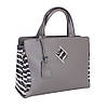 Сумка серая с черно-белыми вставками, фото 4