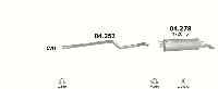 Глушитель CITROEN XANTIA 1.8i (8V/16V) (1761 см3) (1995 2001 гг) (Ситроен Ксантия) универсал