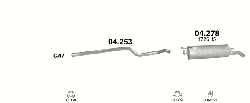 Глушник CITROEN XANTIA 1.8 i – (8V/16V) (1761 см3) (1995 – 2001 рр.) (Сітроен Ксантія) універсал