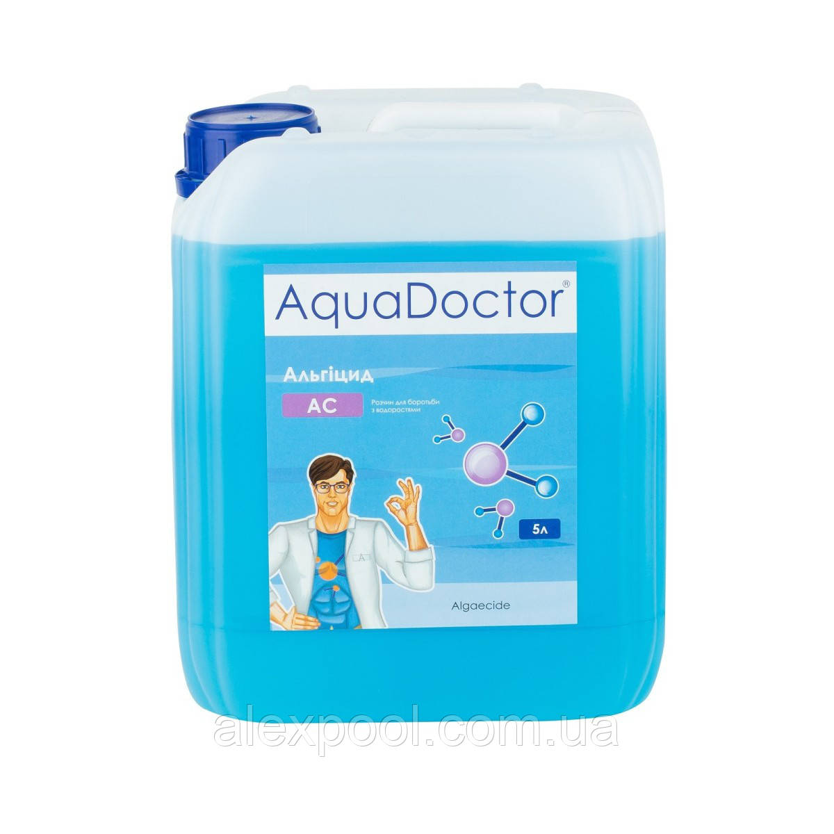 Химия для бассейна AquaDoctor AC 10 л - концентрированный раствор для борьбы с водорослями - фото 1 - id-p724618750