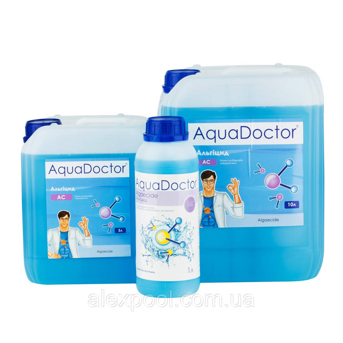 Химия для бассейна AquaDoctor AC 10 л - концентрированный раствор для борьбы с водорослями - фото 2 - id-p724618750
