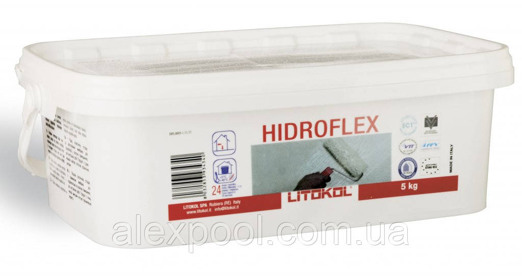 Litokol HIDROFLEX 20 кг Эластичная гидроизоляционная мембрана, однокомпонентная, готовая к применению HFL0020 - фото 1 - id-p724620752