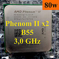 Процессоры (б/у) AMD Phenom II x2 B55, 3,0ГГц, Tray HDXB55WFK2DGM 560 555 570 550
