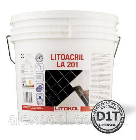 Litokol LITOACRIL LA201 - дисперсійний клей 10 кг