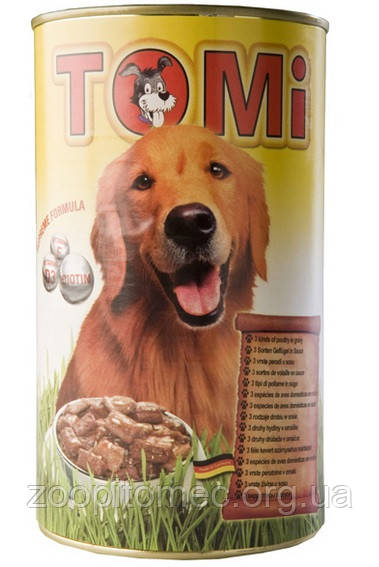Консерви корм для собак TOMi 3 ВИДУ ПТИЦІ (3 kinds of poultry) банку