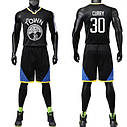 Баскетбольний чорна форма Стефен Каррі 30 Голден Стейт Curry Golden State Warriors TOWN, фото 3