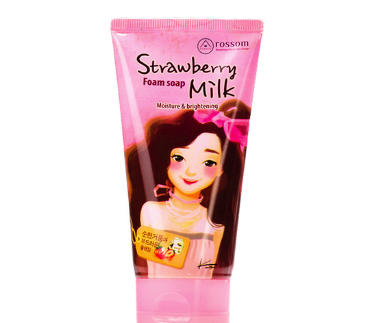 Пінка для вмивання з екстрактом еємлянки та молока "Strawberry Milk" 150 мл (700948), фото 1