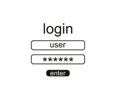 Интерьерная виниловая текстовая наклейка надпись Login (наклейка со словами на дверь) матовая 400х400 мм - фото 4 - id-p724757302