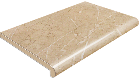 Подоконник Plastolit 100 мм, бежевый мрамор глянец (Пластолит), фото 1