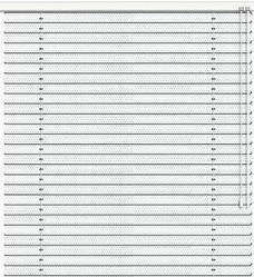 Жалюзі алюмінієві горизонтальні білі перфоровані, 25 мм