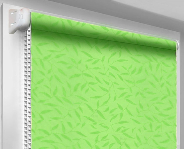 Ролети тканинні (рулонні штори) Натур, оливка 2257, відкритий короб