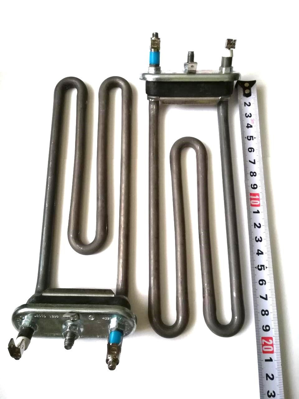 Тен на пральну машину 2000W гнутий / L=173мм (без отвору під датчик) / Thermowatt (Італія)