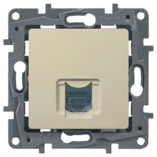 Розетка комп'ютерна 6 кат. Слонова кістка ETIKA LEGRAND 672353