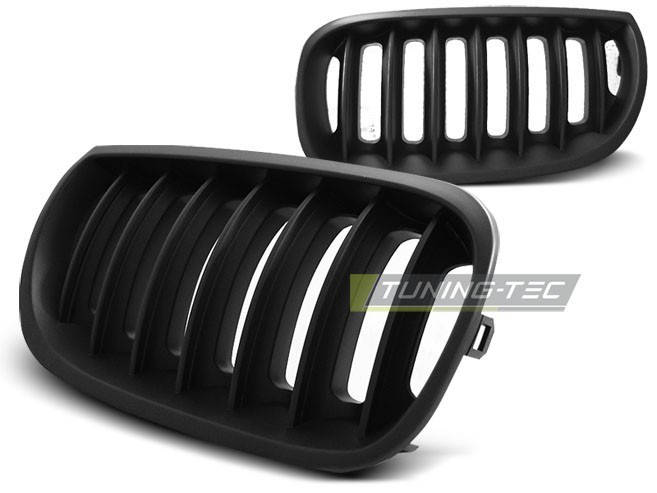 Решетки радиатора BMW X3 E83 (04-06) тюнинг ноздри черный мат (ID ...