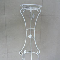 Кованая подставка для цветов  на 1 ед 84 см бежева, подставка для растений металлическая, подставка из металла