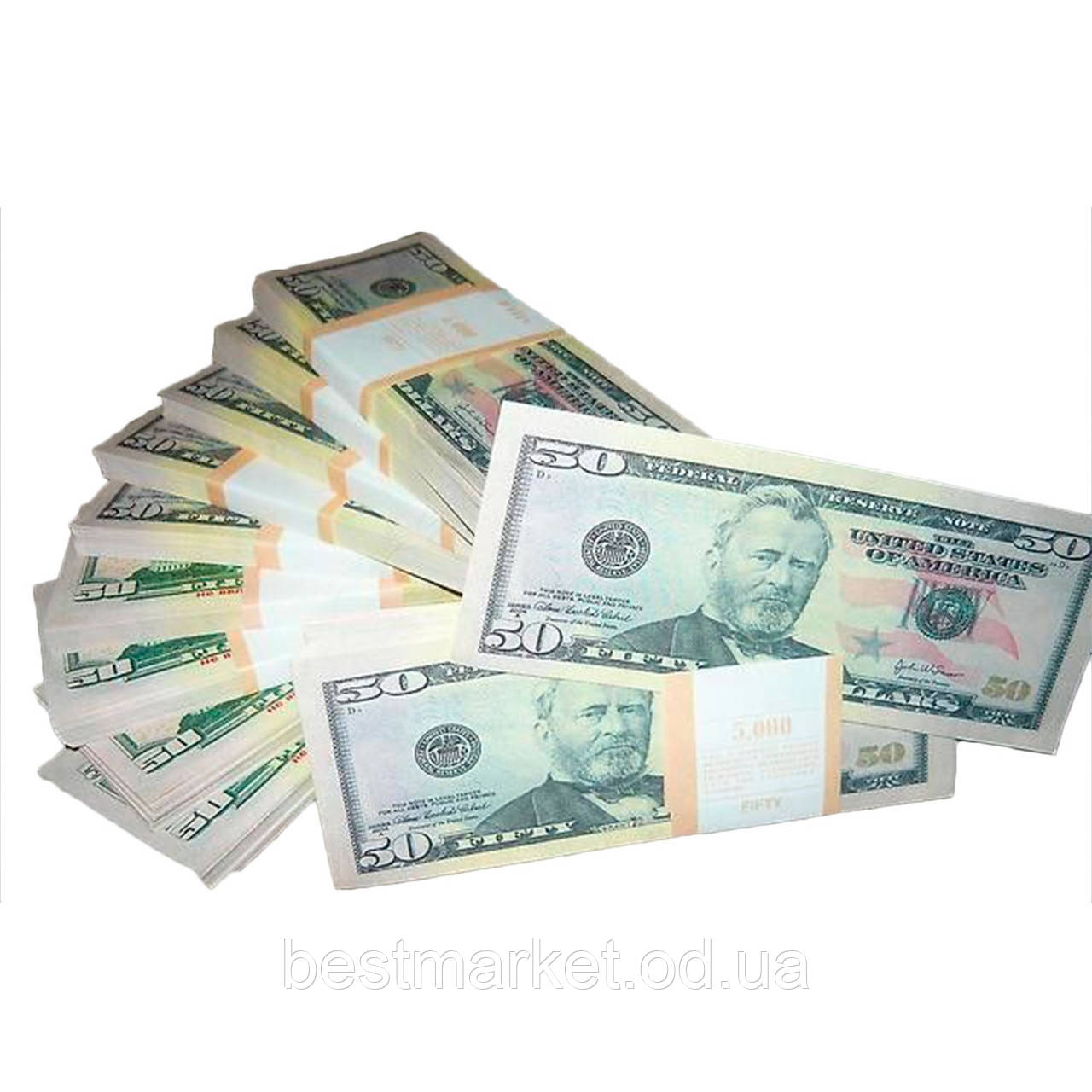 Сувенірні гроші, пачка сувенірних грошей 50 доларів 