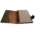 Щоденник А5 формату в шкіряній обкладинці закривається на кнопку "Сонце майя", фото 7