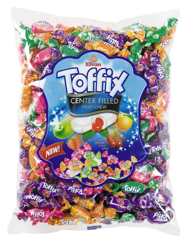 Жувальна цукерка Toffix фруктовий з рідким центром 1 кг