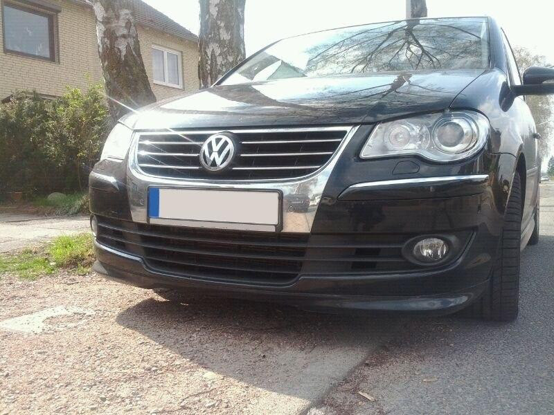 Губа VW Touran (07-11) тюнинг юбка обвес на передний бампер - фото 1 - id-p725025487