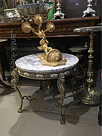 Антикварный бронзовый стол старинный журнальный столик подставка трюмо консоль зеркало колона стол бронзовый