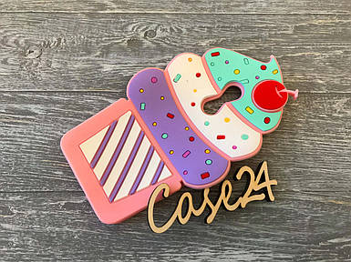 Гумовий 3D чохол для Xiaomi Redmi 5 Ice cream