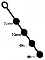 Анальные шарики 4 шт. по 60 мм (M&K Product, Великобритания)