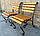 Стілець Венеція 0,5 м (тр. 15х15), стілець із металу, стілець із дерева, дерев'яний стілець, стілець на дачу, фото 4