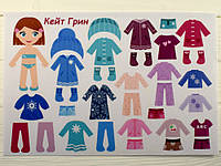 Фетр с принтом Кукла с одеждой: Кейт Грин (Корейский жесткий 1,2 мм)