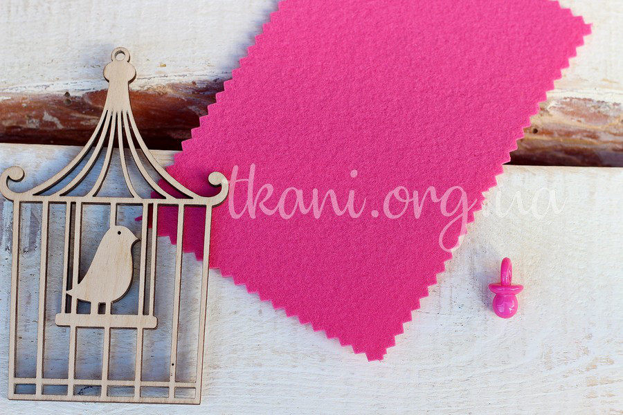 Фетр корейський жорсткий 1,2 мм для рукоділля і творчості 20*30см, 830, рожевий, фото 1