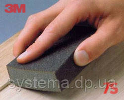 3M Шліфувальна губка 4-стороння, м'яка, Р180-220 - Sponge Block Soft MED, 100x68x26 мм, 68021