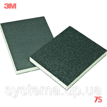 3M шліфувальна Губка 2-стороння, Р280-320 - Sponge Pad, 125x98x13 мм, FIN, 68024, фото 2