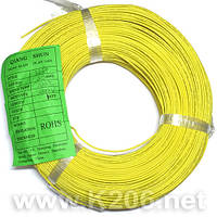 SIL-0.35-YELLOW (22AWG) Провод медный многожильный в силиконовой изоляции, 22 AWG (0,33mm2); 600V; желтый