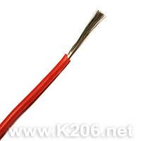 SIL-1.3-RED (16AWG) Провод медный многожильный в силиконовой изоляции, 16 AWG (1,3mm2); 600V; красный