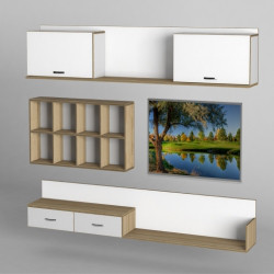 Стінка для вітальні з ДСП/МДФ (вітальня стінка) - 206 Тіса меблі, фото 1