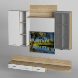 Стінка для вітальні з ДСП/МДФ (вітальня стінка) - 208 Тіса меблі, фото 1