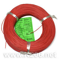 SIL-0.35-RED (22AWG) Провод медный многожильный в силиконовой изоляции, 22 AWG (0,33mm2); 600V; красный