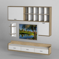 Стінка для вітальні з ДСП/МДФ (вітальня стінка) - 212 Тіса меблі, фото 1