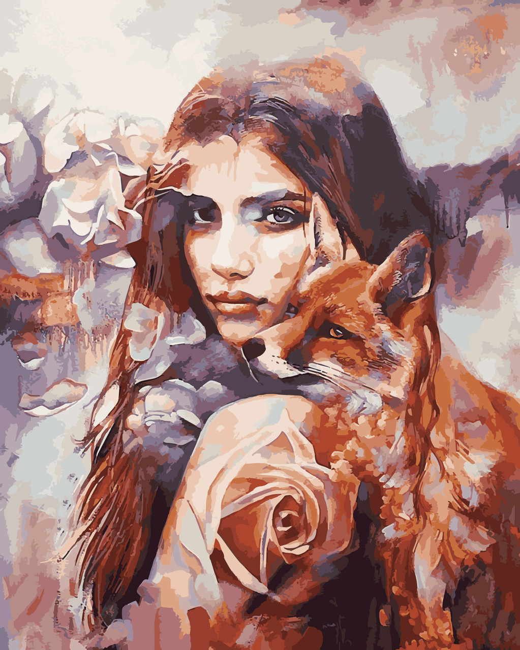 Полотно для малювання Babylon Лисички (VP971) 40 х 50 см, фото 1