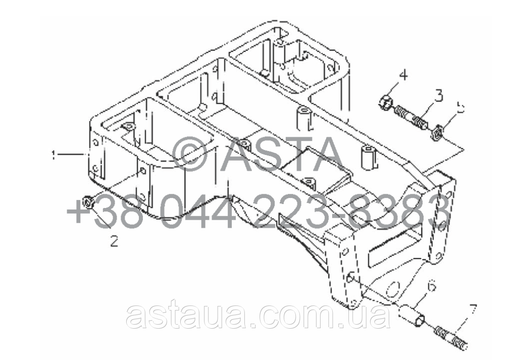 Передний кронштейн в сборе на YTO-X804 - фото 5 - id-p57078871