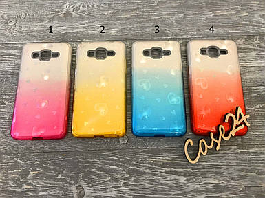 Переливний TPU чохол Sonic із сердечками для Samsung Galaxy J2 Prime G532F/DS (4 кольори)