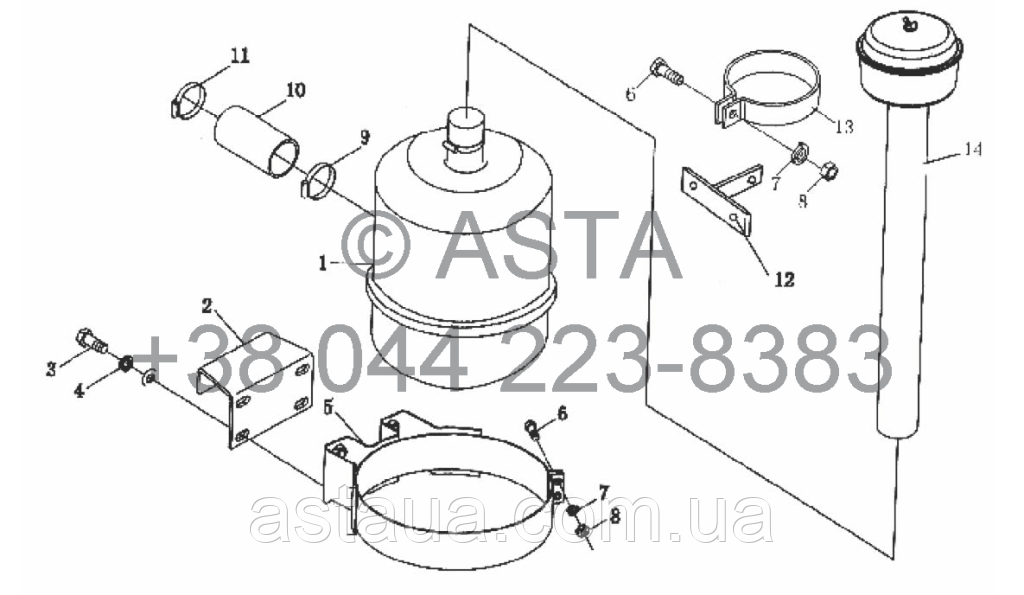 Радиатор в сборе (дополнительно) на YTO-X804 - фото 5 - id-p57079450