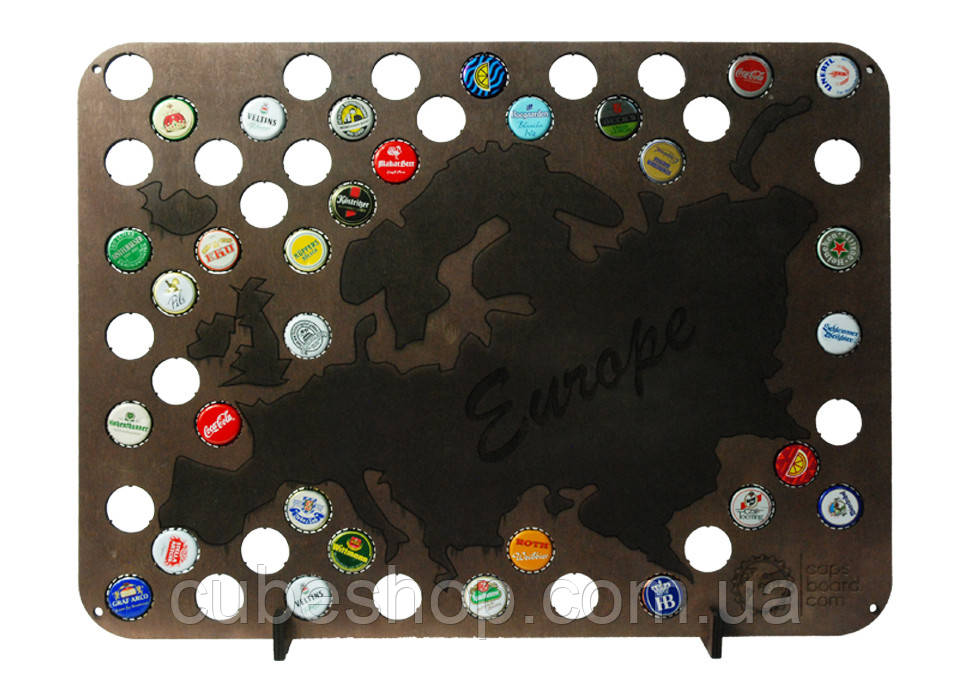 Пивна мапа Європи Capsboard Europe Night