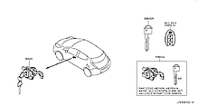 Ключ smart key на 3 кнопки , ID46, 315 Mhz, CWTWB1U808 Nissan Leaf ZE0 (10-12) 285E3-1KM0D, фото 3